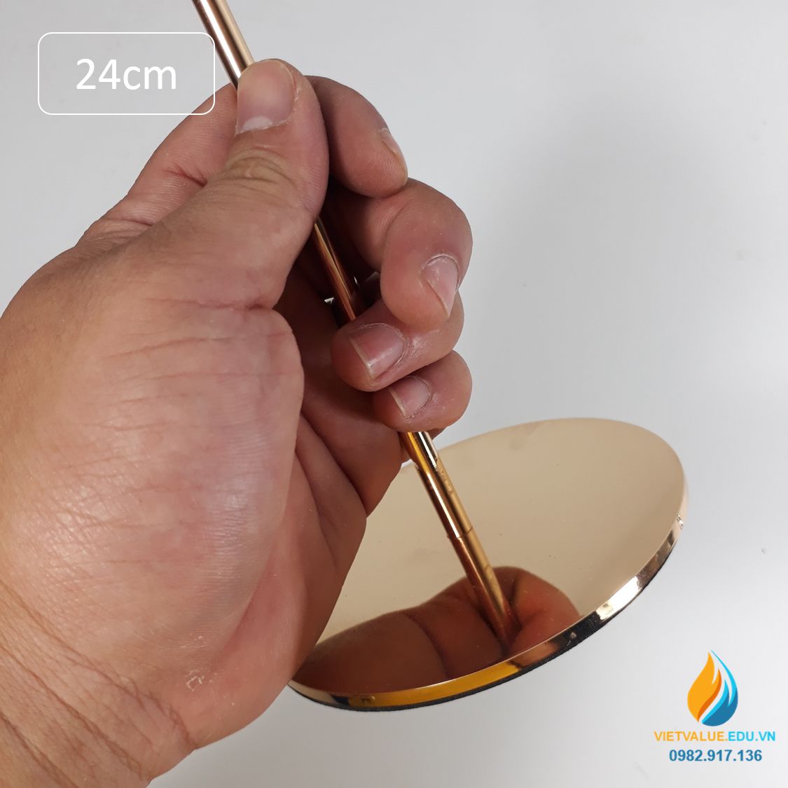 Chân nến cho học sinh tiểu học bài học thực hành ngoại khóa khoa học, cao 24cm, đế 10cm