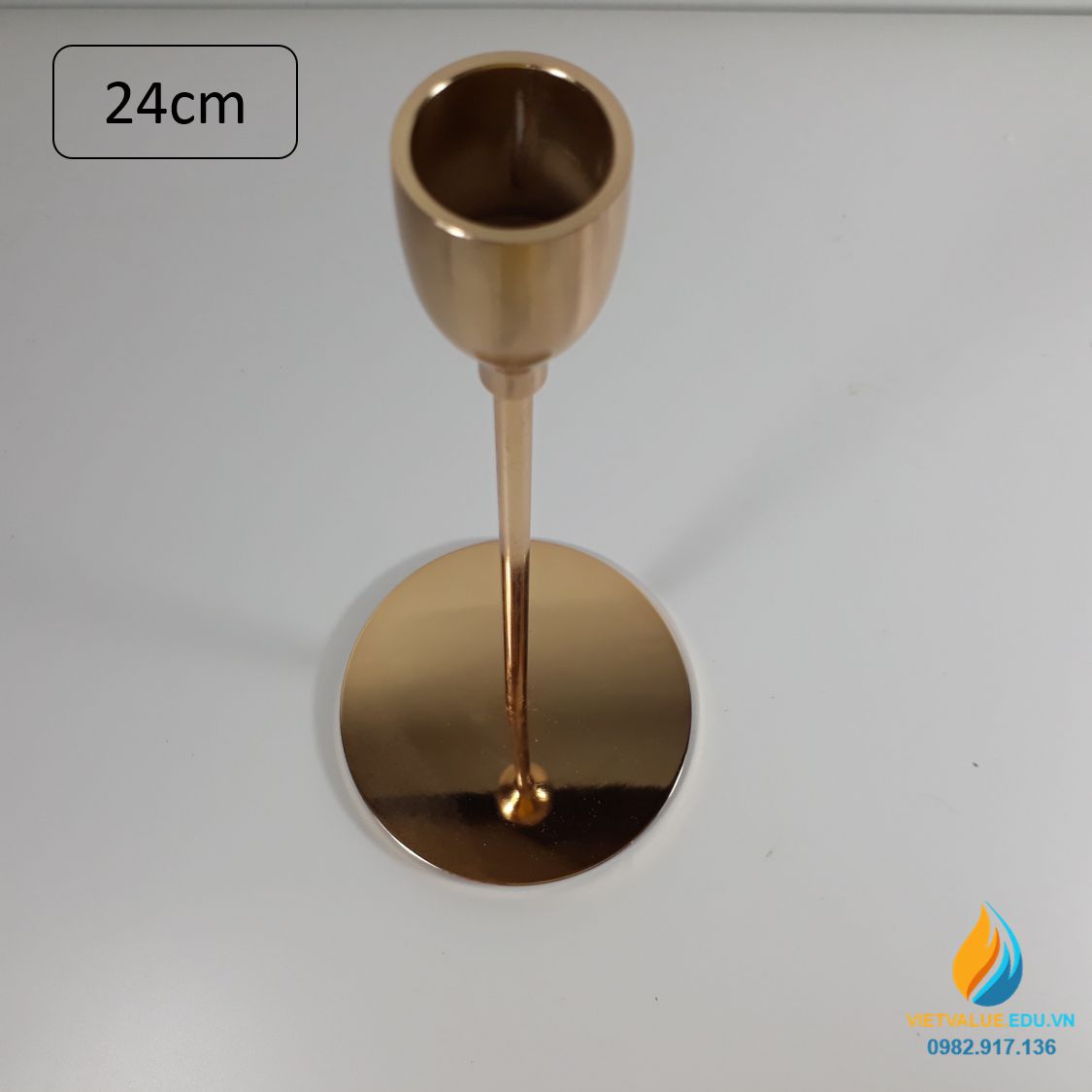 Chân nến cho học sinh tiểu học bài học thực hành ngoại khóa khoa học, cao 24cm, đế 10cm