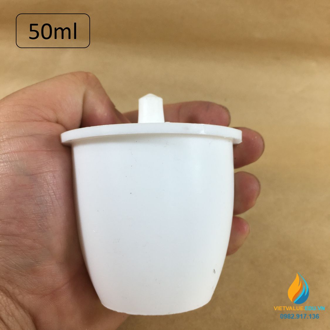 Chén nhựa PTFE có nắp, kháng kiềm và axit mạnh. dung tích 30ml