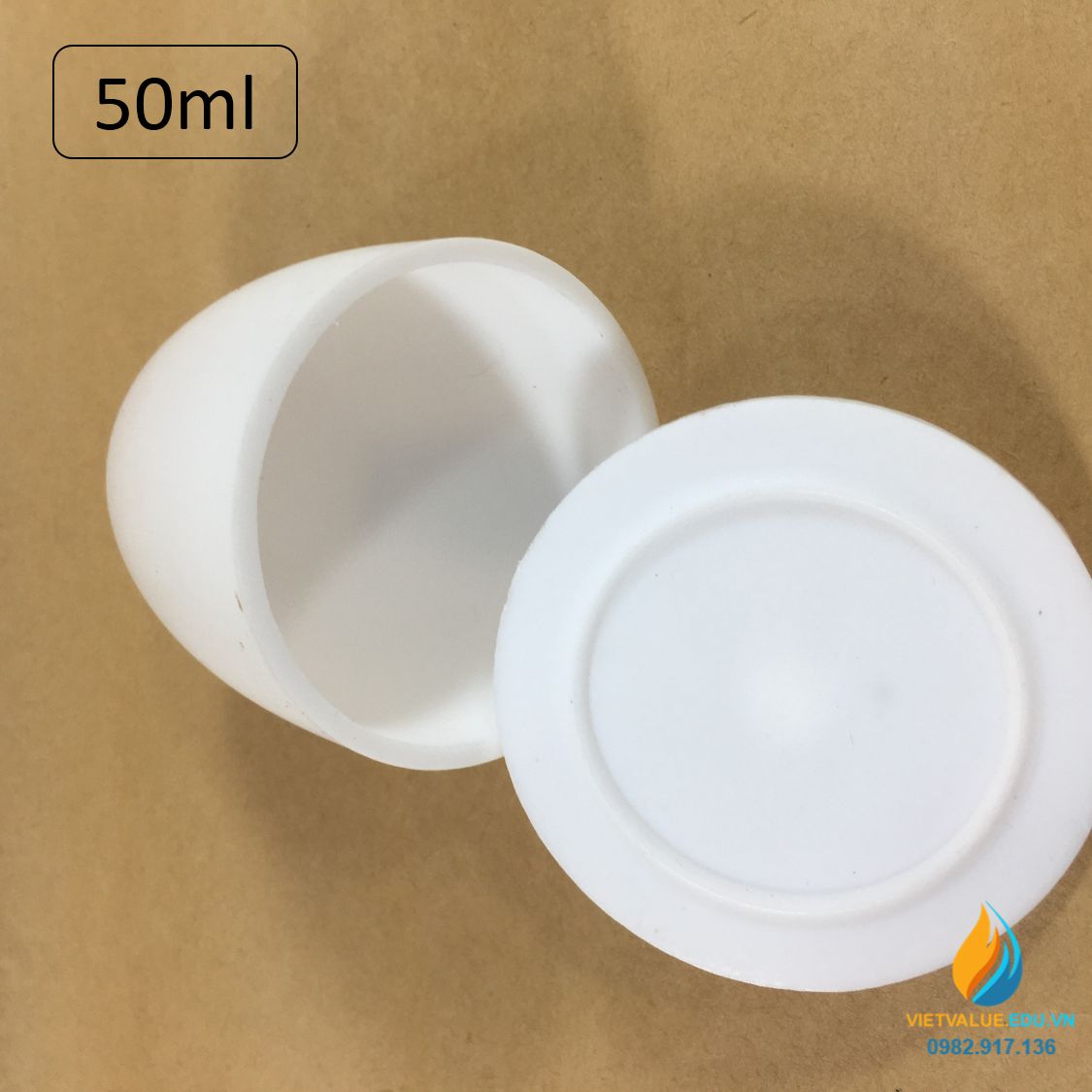 Chén nhựa PTFE có nắp, kháng kiềm và axit mạnh. dung tích 30ml