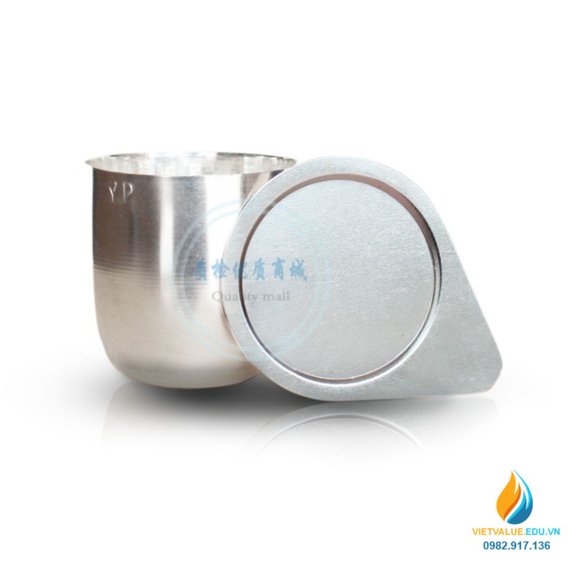 Chén nung bạch kim 40ml, chịu nhiệt độ cao 1772°C, có nắp, chén nung thí nghiệm