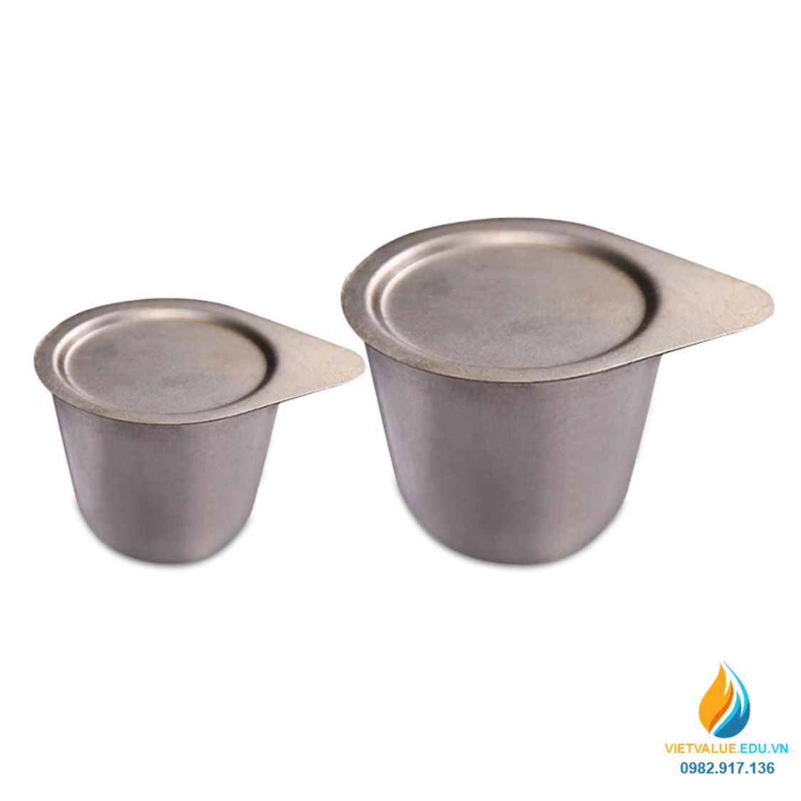 Chén nung Niken dung tích 30ml, có nắp, chịu nhiệt độ cao, chén nung thí nghiệm