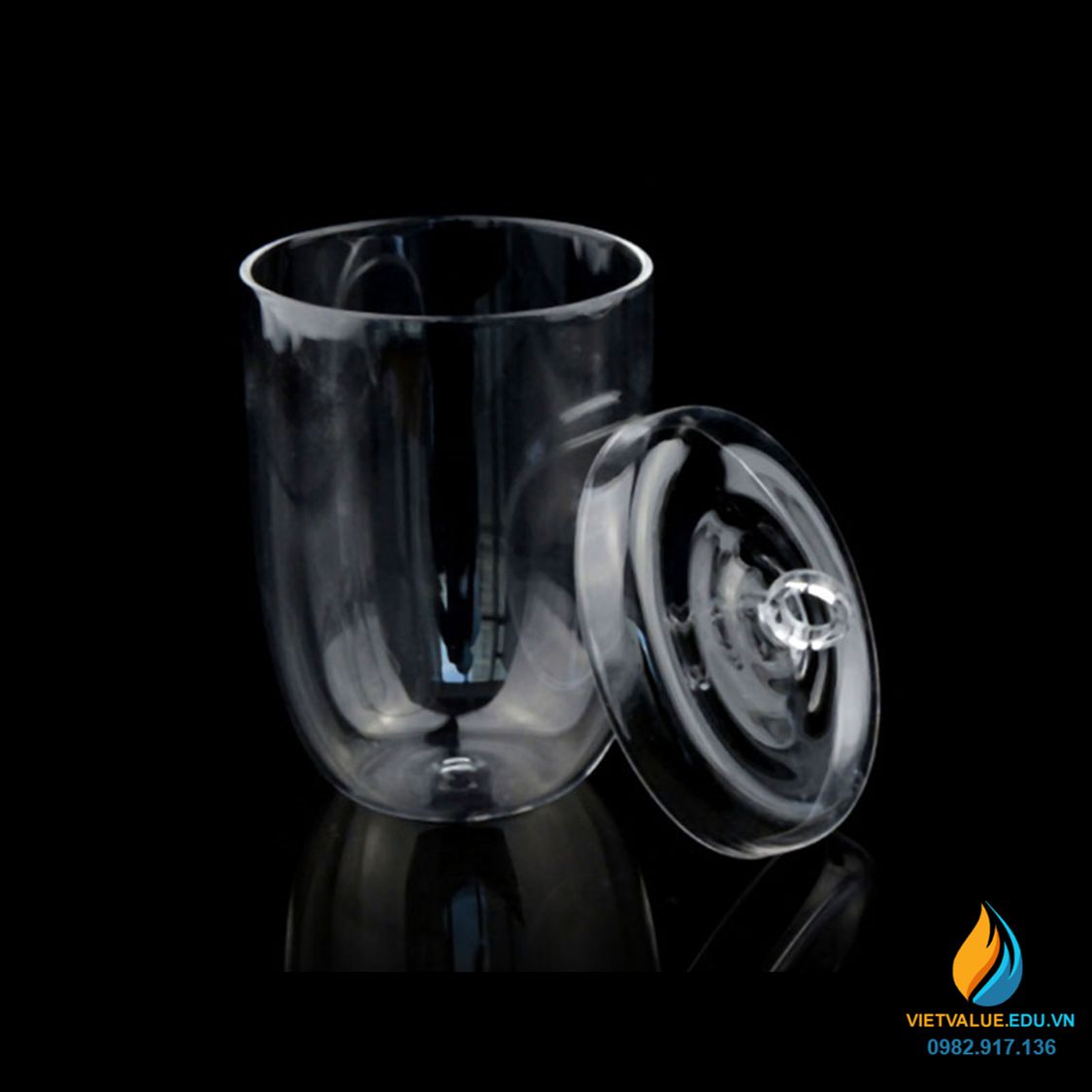 Chén nung thạch anh 25ml, chịu nhiệt 1200 độ C, chén nung kim loại bằng thạch anh