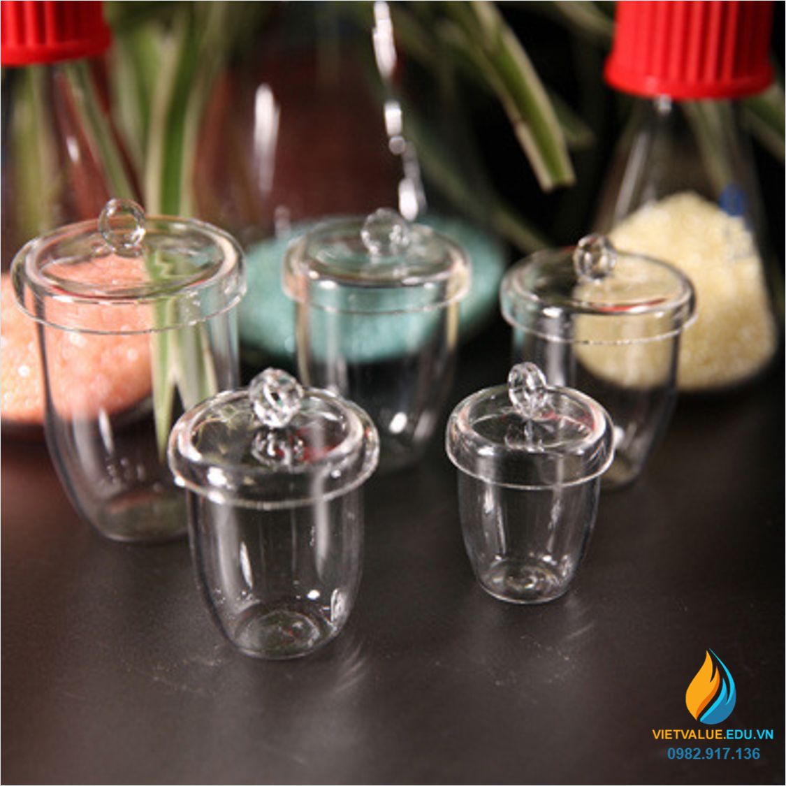 Chén nung thạch anh 30ml, chịu nhiệt 1200 độ C, chén nung kim loại bằng thạch anh