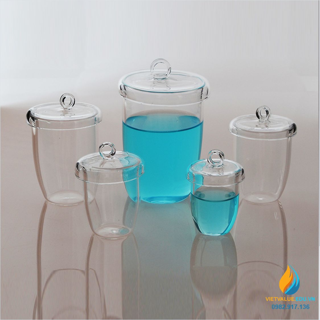 Chén nung thạch anh 30ml, chịu nhiệt 1200 độ C, chén nung kim loại bằng thạch anh