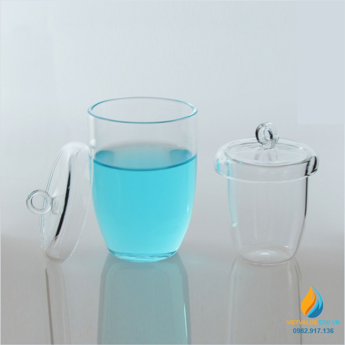 Chén nung thạch anh 50ml, chịu nhiệt 1200 độ C, chén nung kim loại bằng thạch anh