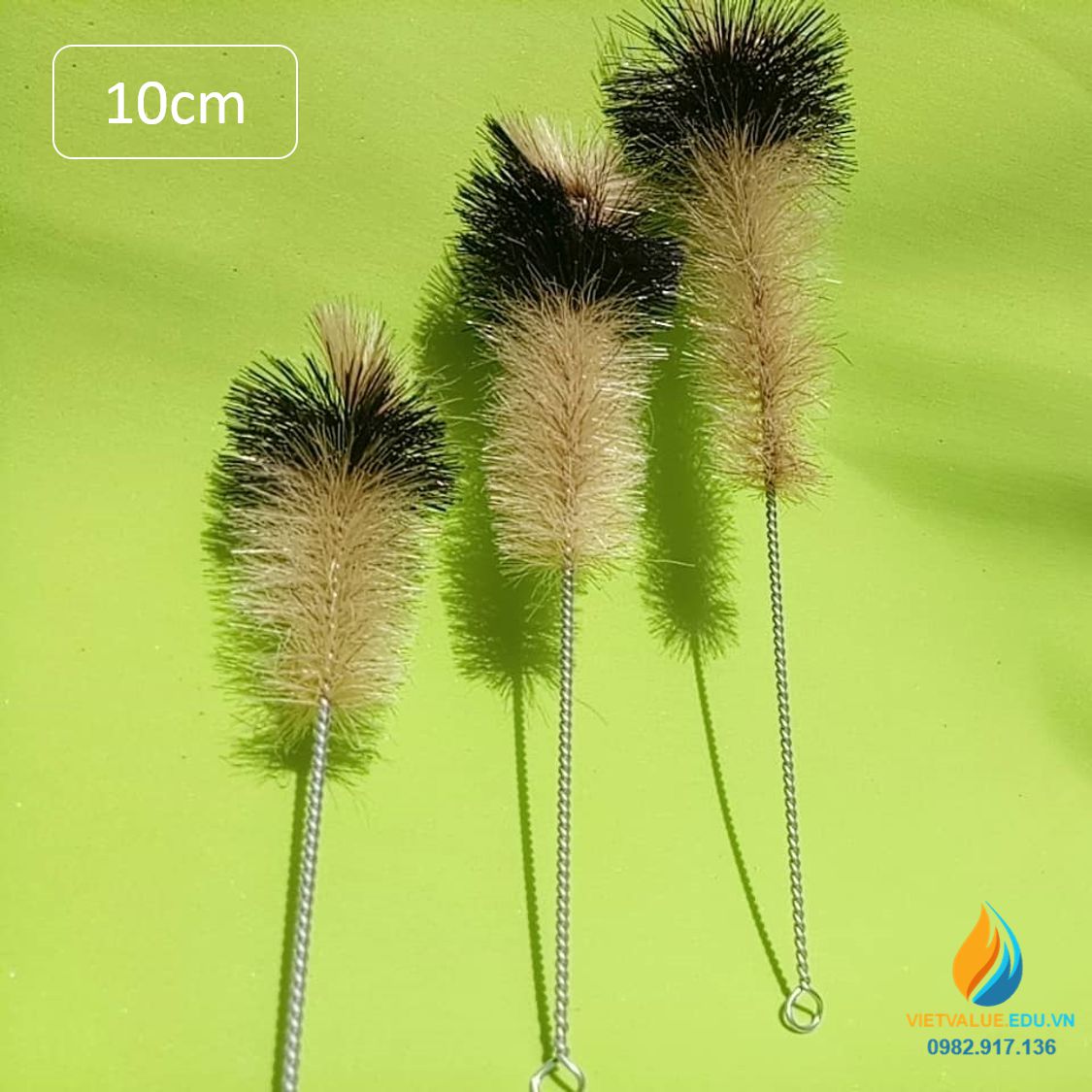Chổi cọ rửa ống nghiệm đầu to dài 10cm