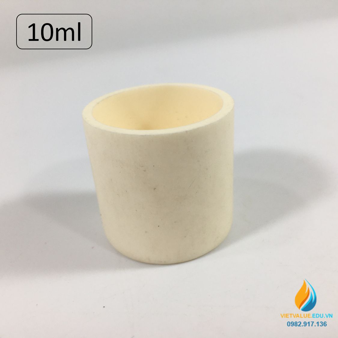 Cốc nhôm oxit Al2O3 tinh khiết hơn 99%, chịu nhiệt độ hơn 1600 độ C nung mẫu 10ml