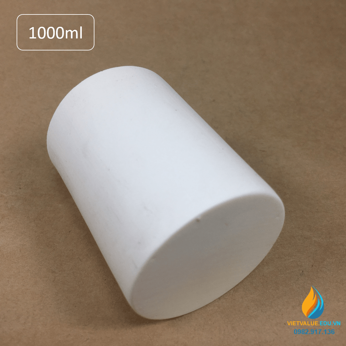 Cốc nhôm oxit Al2O3 tinh khiết hơn 99%, chịu nhiệt độ hơn 1600 độ C nung mẫu 1000ml