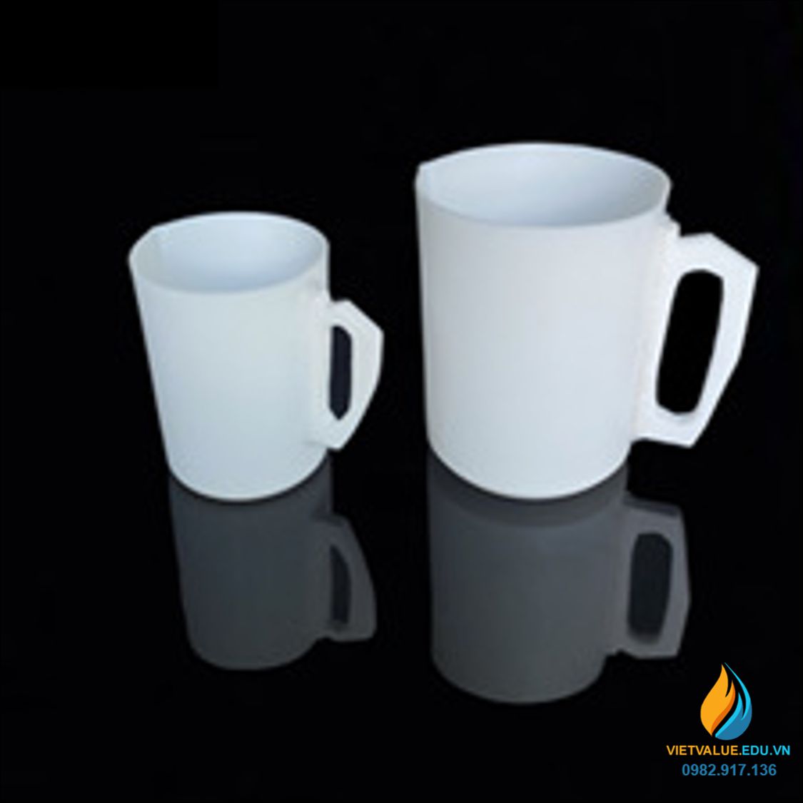 Cốc đo lường nhựa PTFE 3000ml kháng hóa chất, nhiệt độ từ -200 + 250 độ C