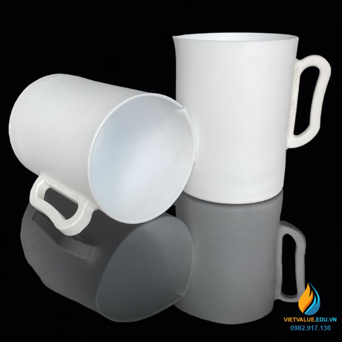 Cốc đo lường nhựa PTFE 500ml kháng hóa chất, nhiệt độ từ -200 + 250 độ C