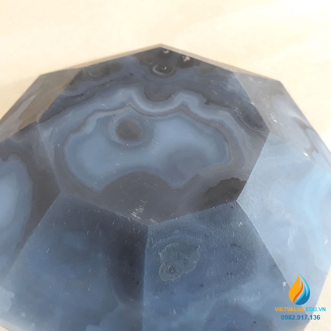 Cối chày mã não, xay nghiền mẫu cực nhỏ, đường kính 15cm