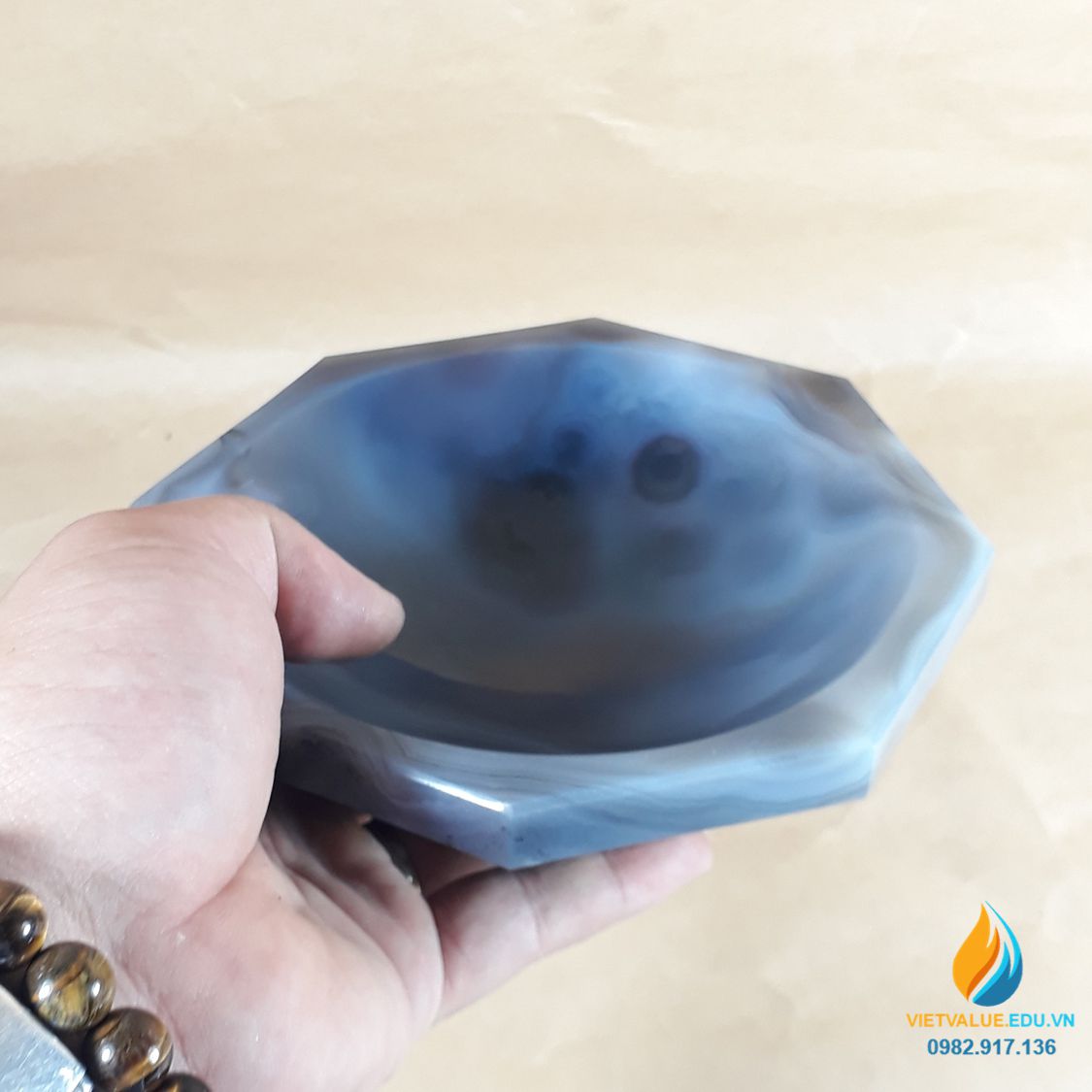 Cối chày mã não, xay nghiền mẫu cực nhỏ, đường kính 18cm