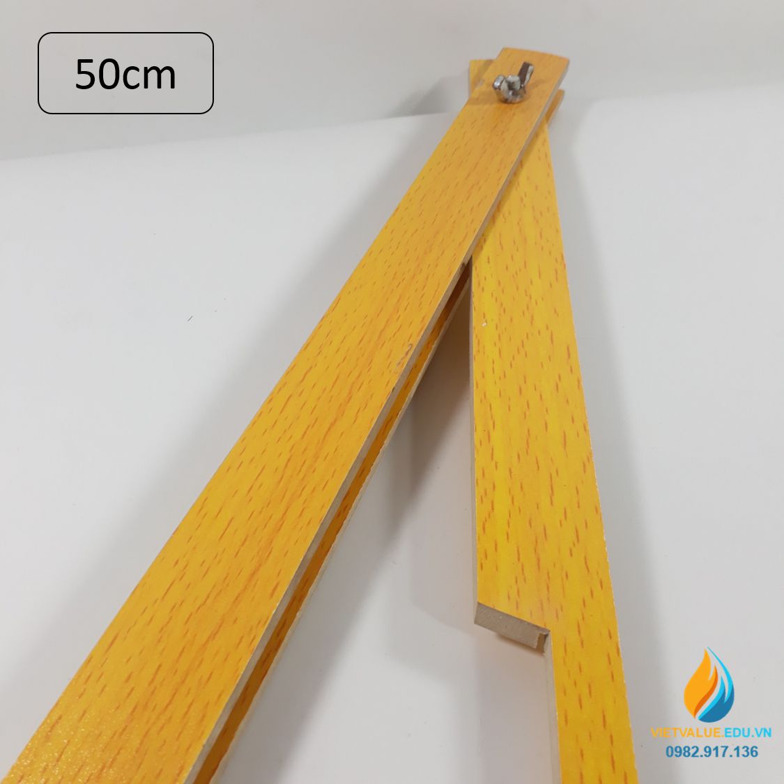 Compa bằng gỗ cho giáo viên dài 50cm, gỗ chất lượng cao