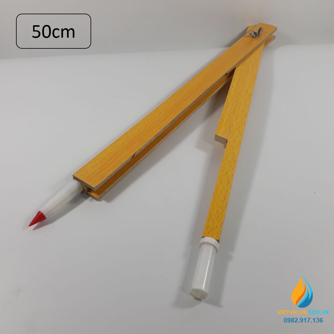 Compa bằng gỗ cho giáo viên dài 50cm, gỗ chất lượng cao
