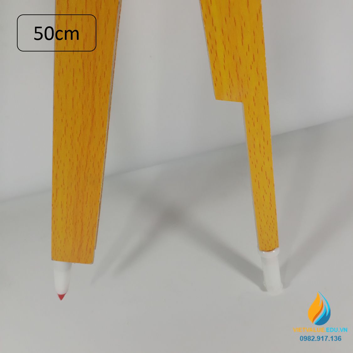 Compa bằng gỗ cho giáo viên dài 50cm, gỗ chất lượng cao