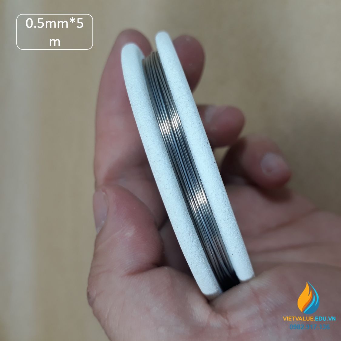 Dây Constantan đường kính sợi 0,5mm, chiều dài 5m, dây constantan phòng thí nghiệm