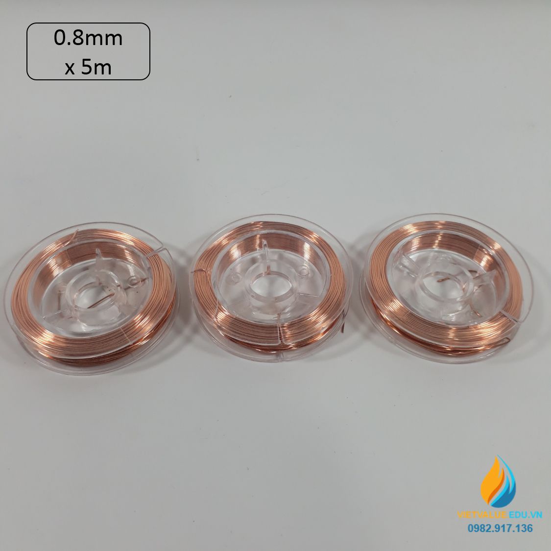 Cuộn dây đồng thực hành vật lý đường kính 0.8mm dài 5 mét