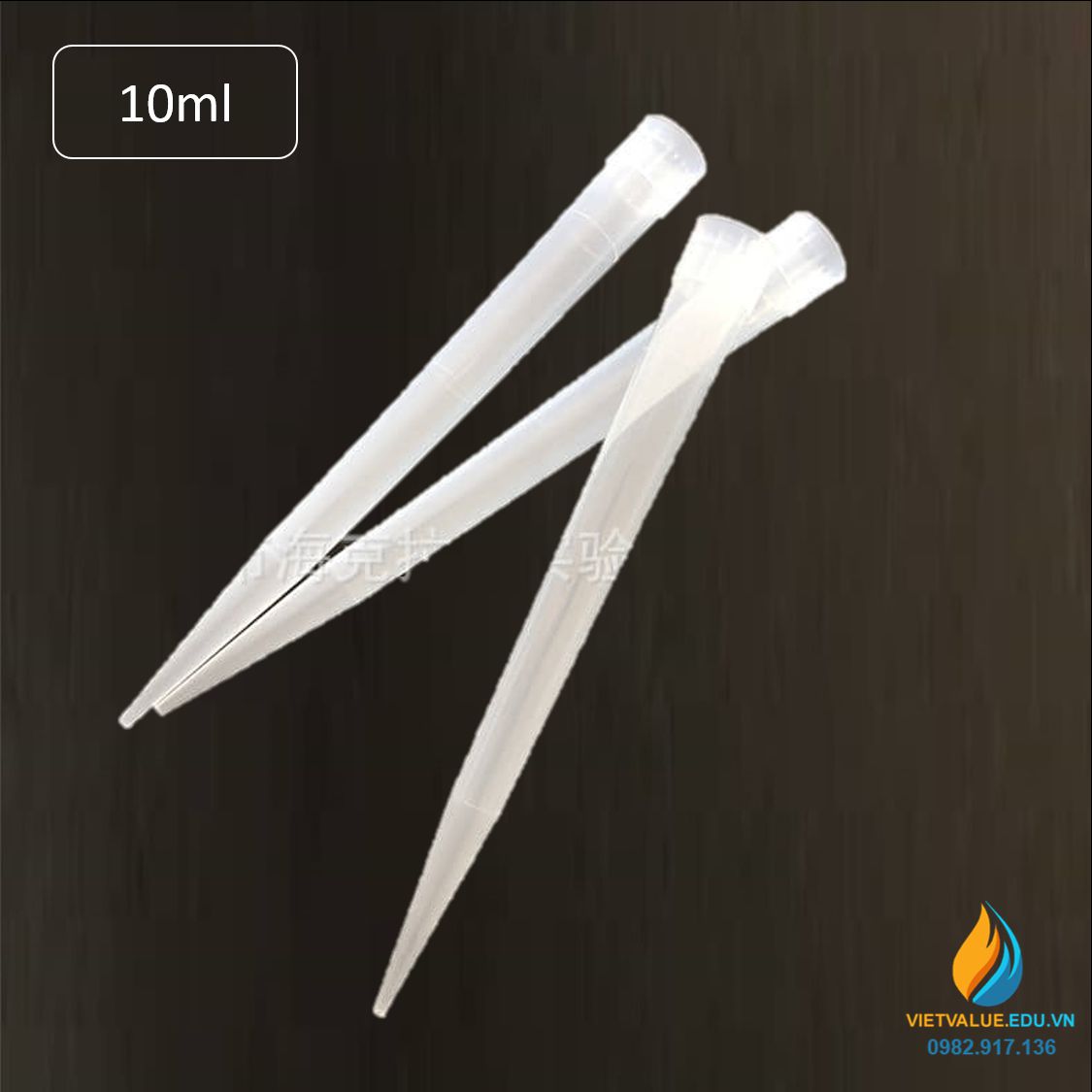 Đầu tip 10ml miệng 15mm dài 160mm, cho micropipet 10ml, túi 100 cái