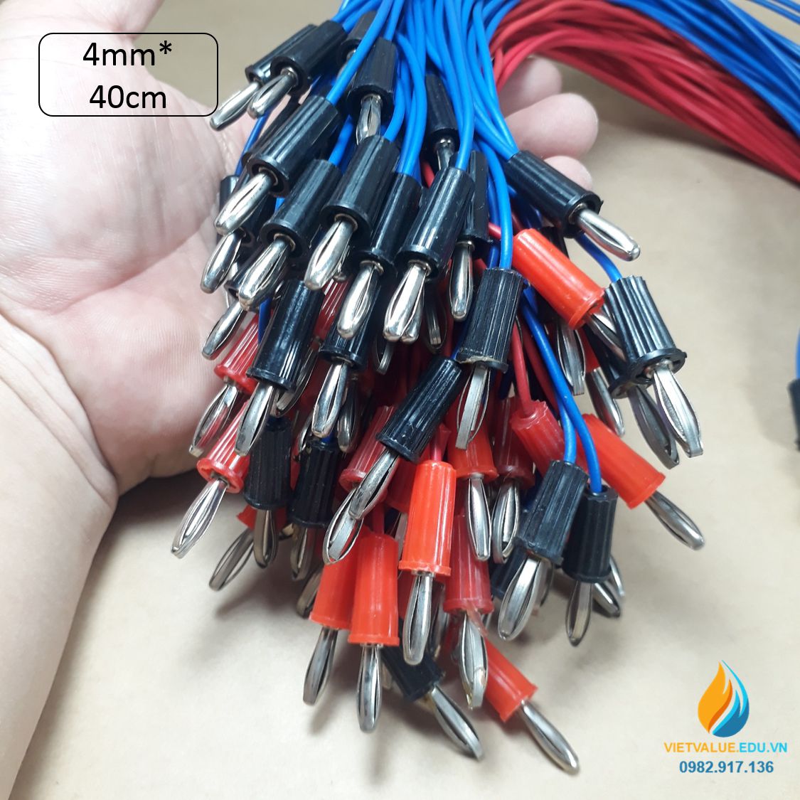 Dây nối mạch điện, lắp ráp mạch điện, 2 đầu chốt cắm, dài 25cm