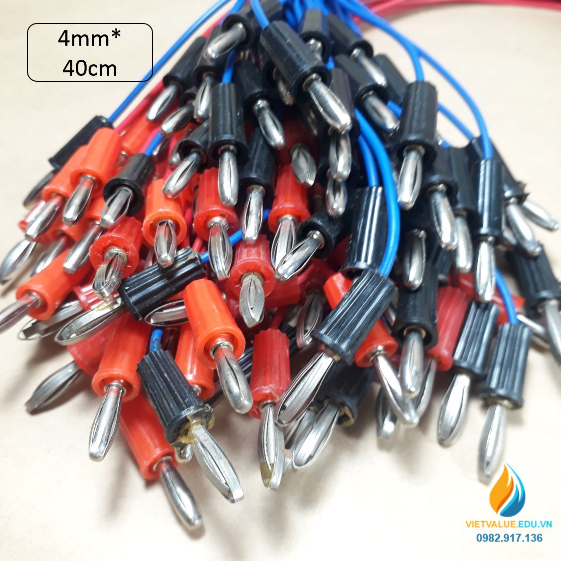 Dây nối mạch điện, lắp ráp mạch điện, 2 đầu chốt cắm, dài 25cm