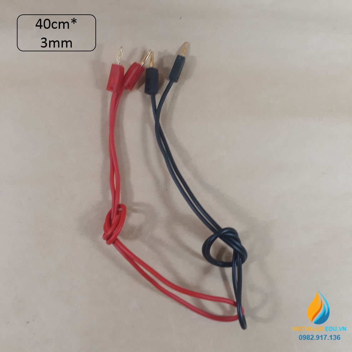 Dây nối 2 đầu bắp chuối nối chồng, chiều dài 40cm, dây nối mạch điện, chịu tải 10A