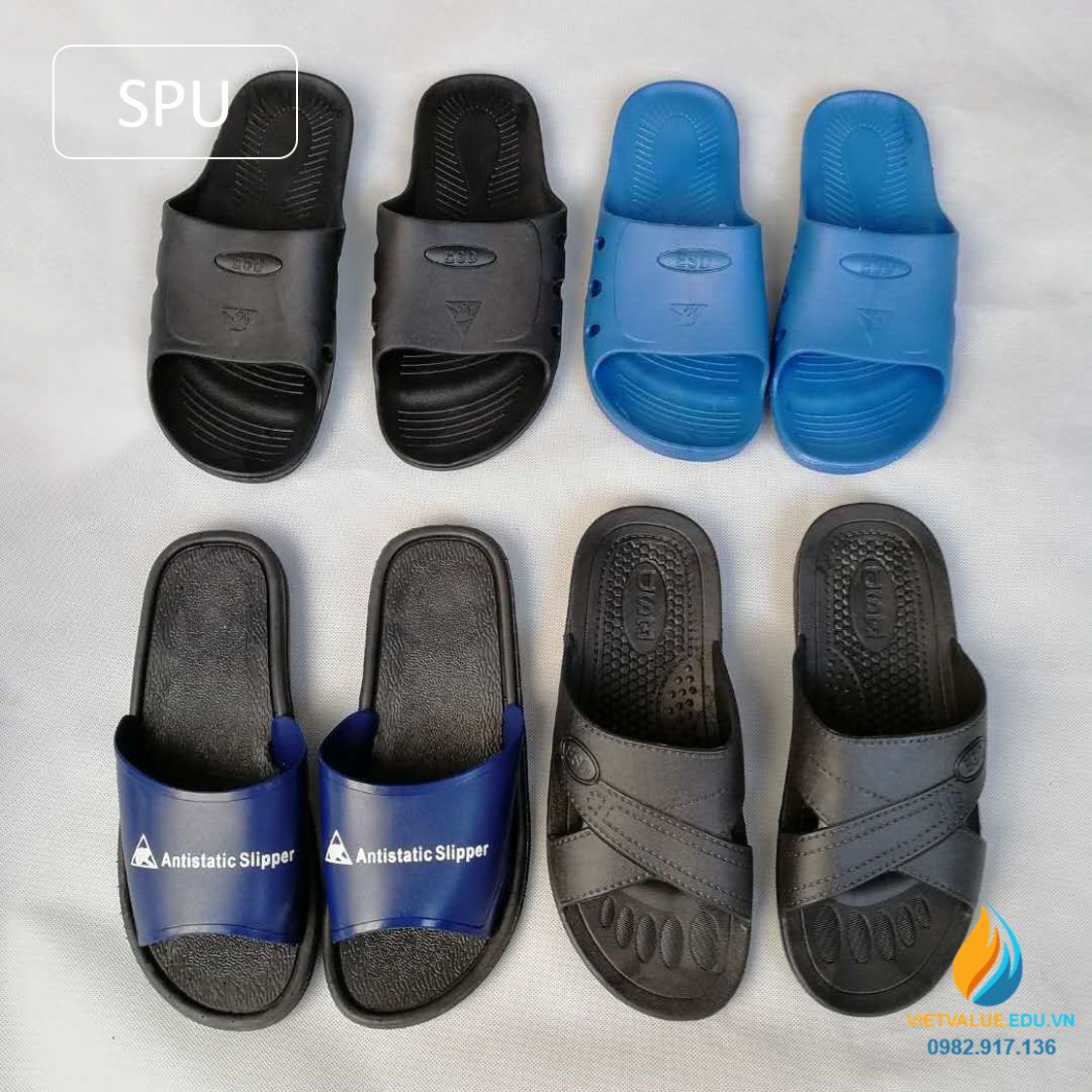 Dép SPU chống tĩnh điện chống trượt, khử mùi, chỉ số chống tĩnh điện 6 đến 8