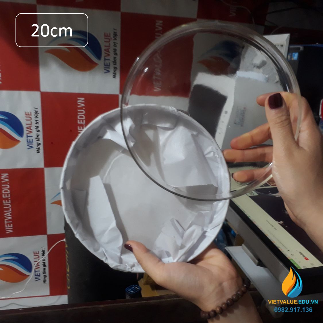 Đĩa petri thủy tinh đường kính 200mm, đĩa petri thủy tinh phòng thí nghiệm nuôi cấy mô