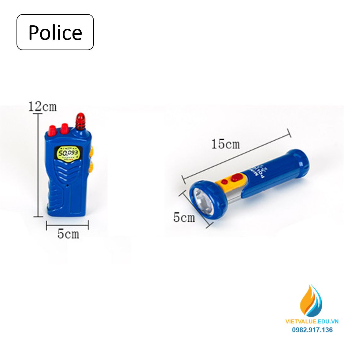Vali cảnh sát, đồ chơi đóng vai cảnh sát cho học sinh