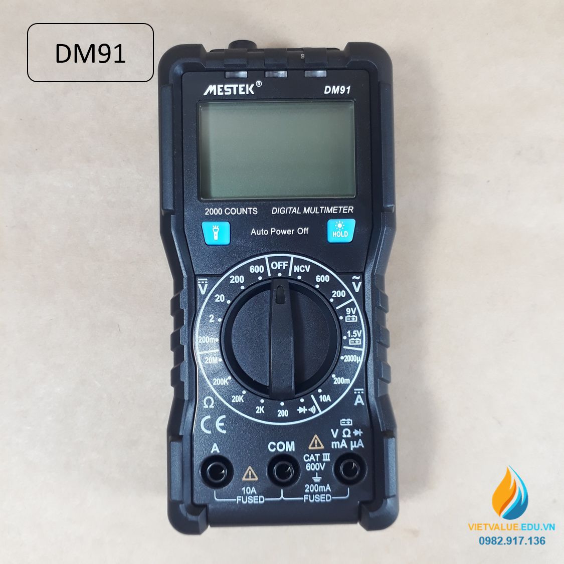 Đồng hồ vạn năng model DM91, hãng MESTEK, hiển thị LCD, độ chính xác cao