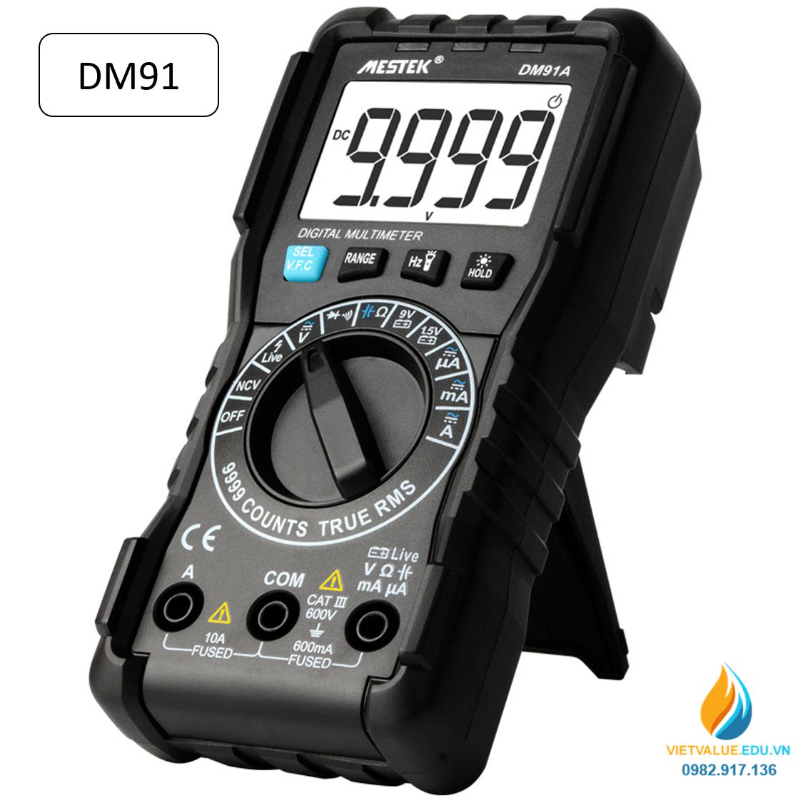 Đồng hồ vạn năng model DM91, hãng MESTEK, hiển thị LCD, độ chính xác cao