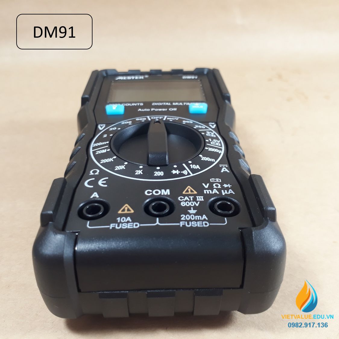 Đồng hồ vạn năng model DM91, hãng MESTEK, hiển thị LCD, độ chính xác cao