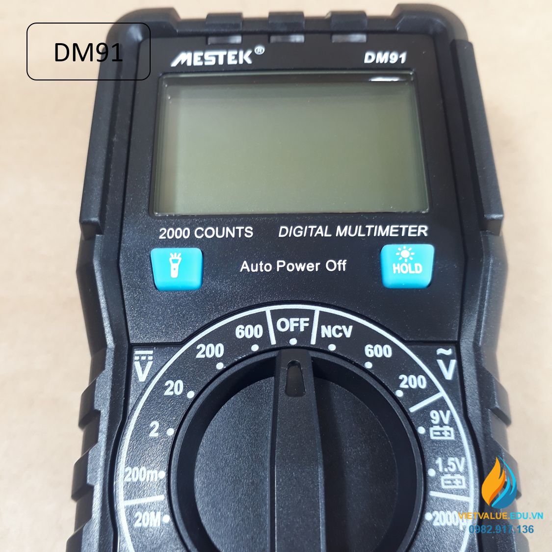Đồng hồ vạn năng model DM91, hãng MESTEK, hiển thị LCD, độ chính xác cao