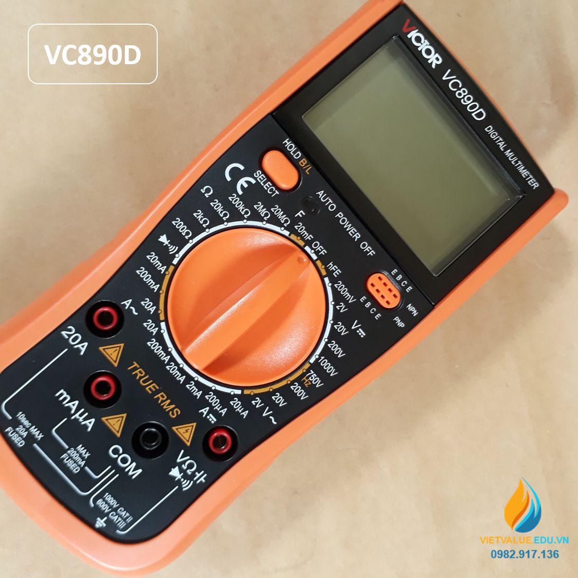 Đồng hồ vạn năng kỹ thuật số VC890C+ độ chính xác cao, phạm vi đô lớn