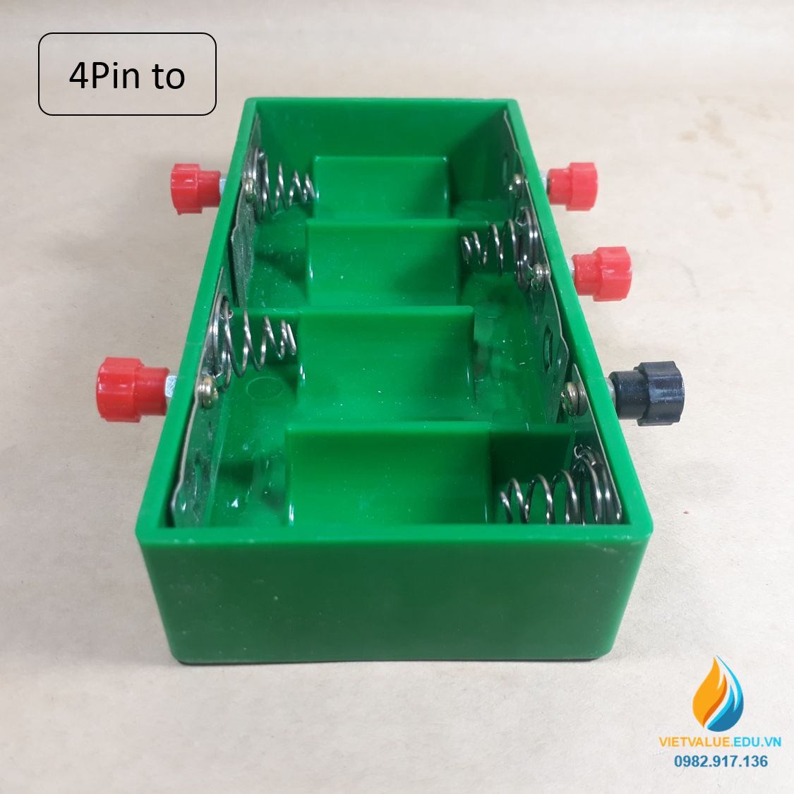 Gá lắp pin 4 viên pin đại, nhiều điện áp đầu ra, gá lắp pin ghép mạch điện