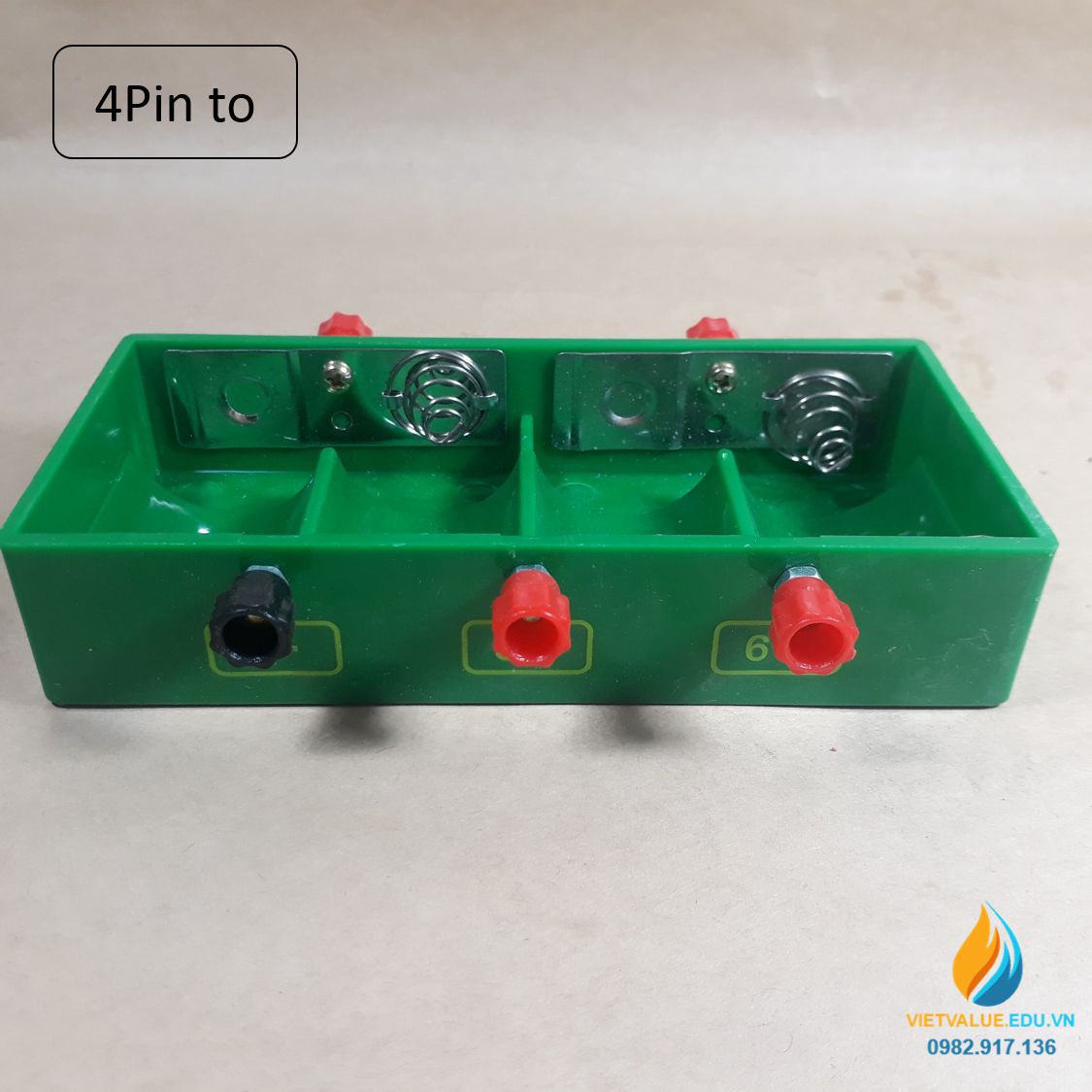 Gá lắp pin 4 viên pin đại, nhiều điện áp đầu ra, gá lắp pin ghép mạch điện