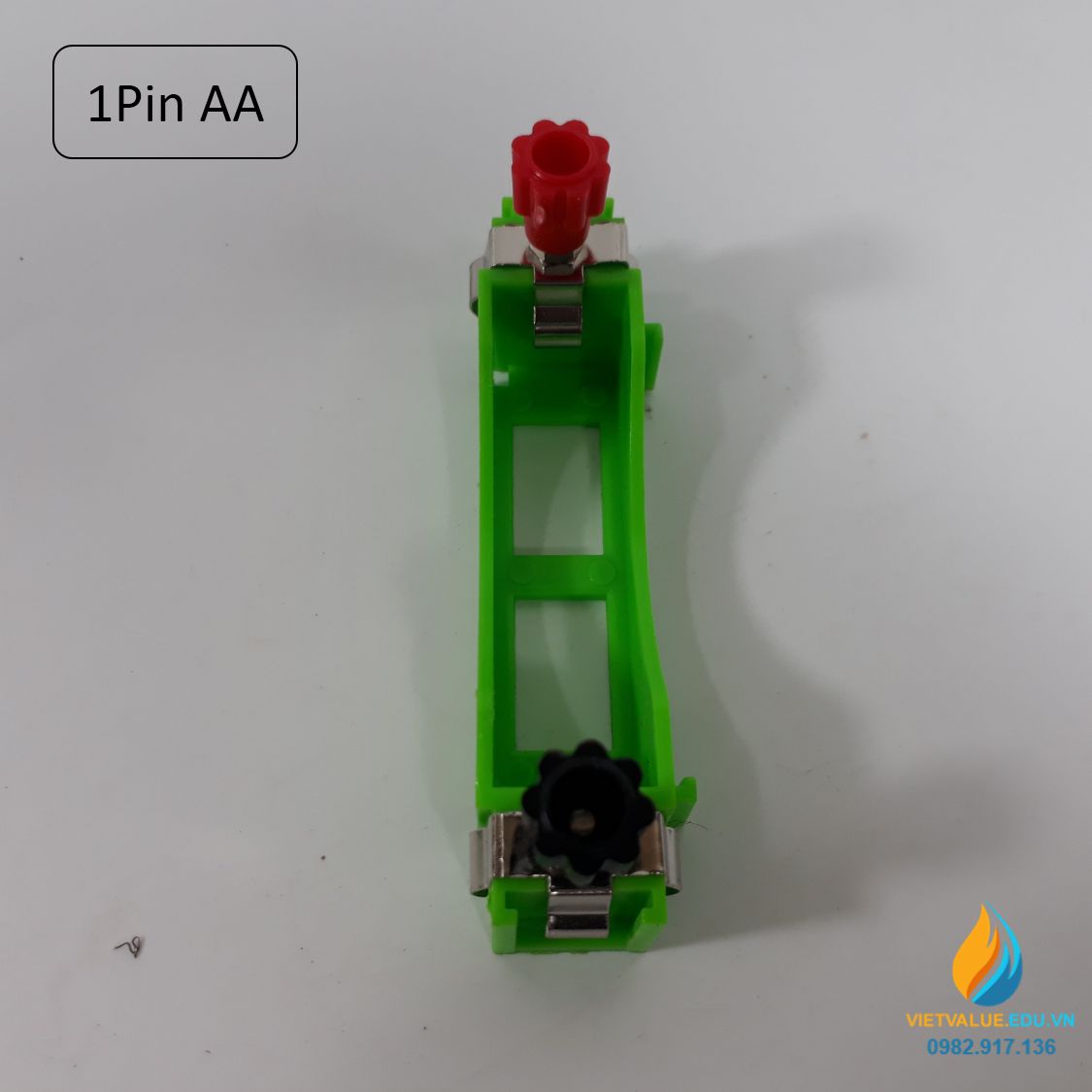 Gá lắp pin lắp ráp mạch điện thực hành vật lý, gá lắp pin tiểu AA loại gá 1 pin