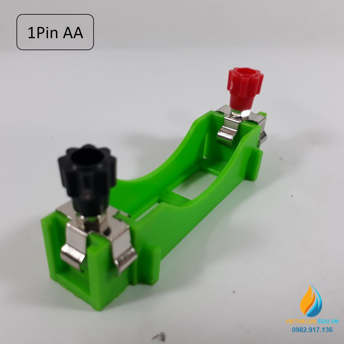 Gá lắp pin lắp ráp mạch điện thực hành vật lý, gá lắp pin tiểu AA loại gá 1 pin
