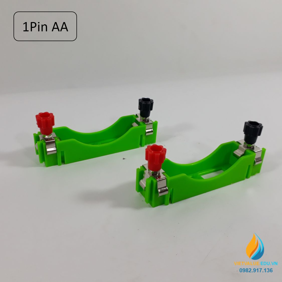 Gá lắp pin lắp ráp mạch điện thực hành vật lý, gá lắp pin tiểu AA loại gá 1 pin