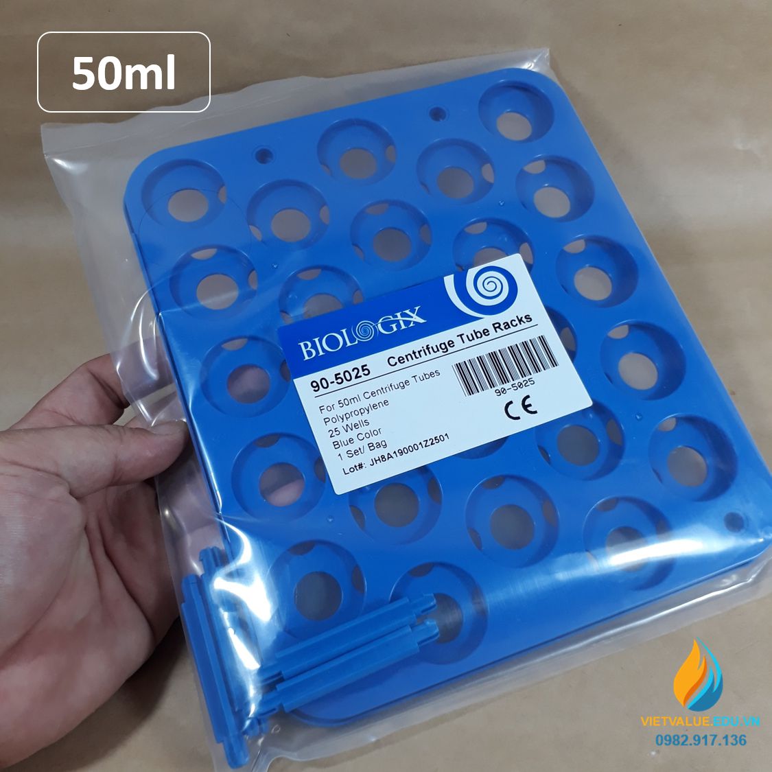 Giá đựng ống fancol 50ml hãng Biologix Mỹ, giá đựng ống ly tâm