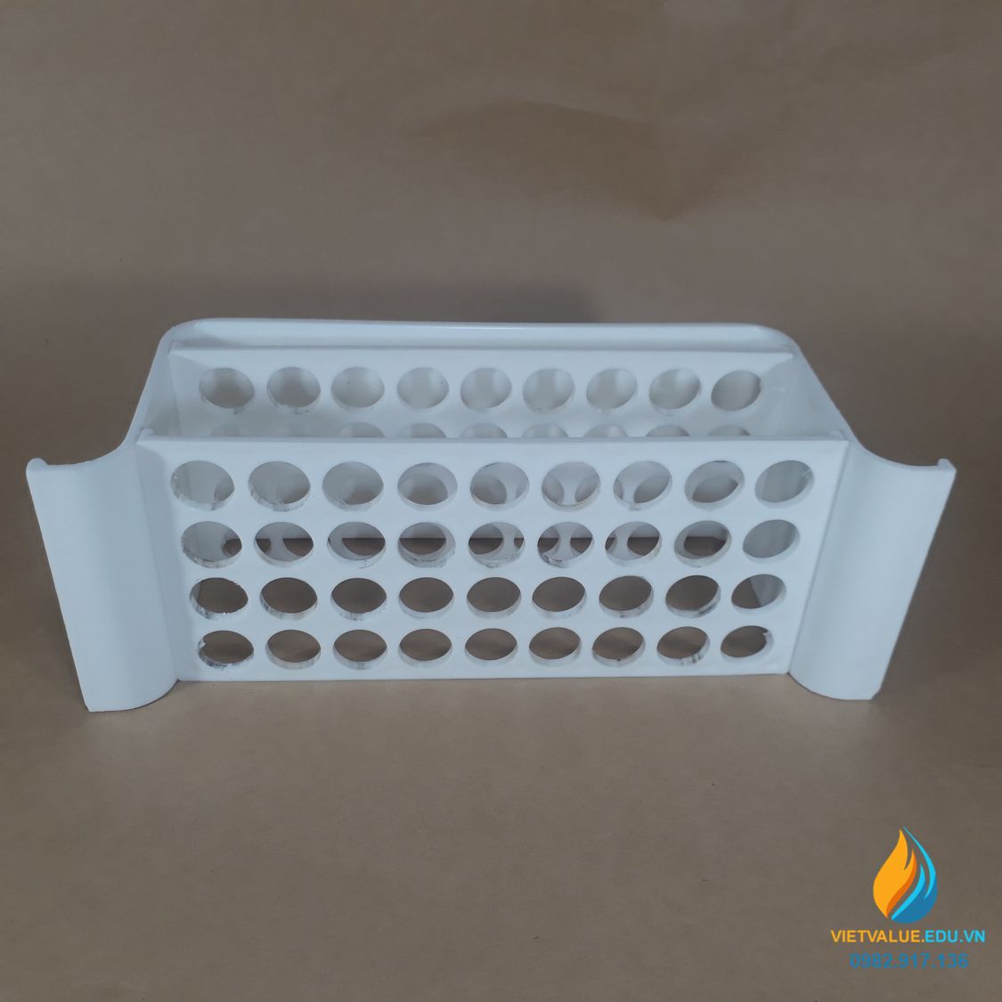 Giá ống nghiệm nhựa 2 tầng 36 lỗ kích thước lỗ 18mm