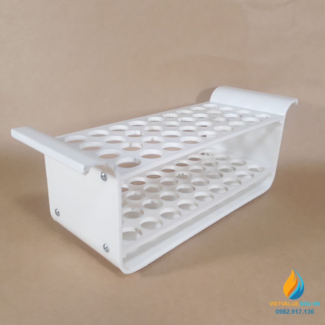 Giá ống nghiệm nhựa 2 tầng 36 lỗ kích thước lỗ 18mm