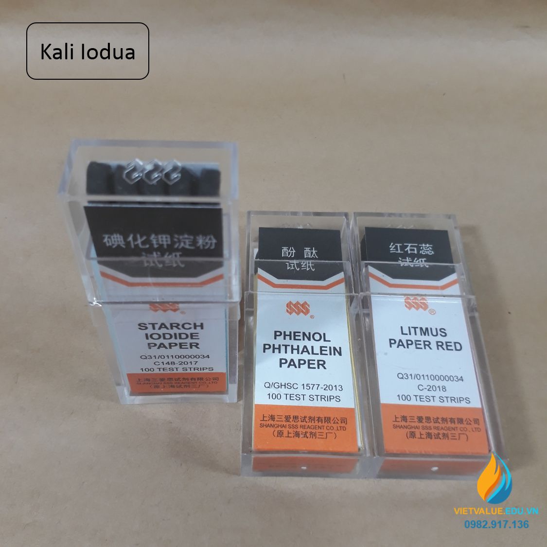 Giấy thử nghiệm tinh bột kali iodua nhận biết các chất oxi hóa của dung dịch