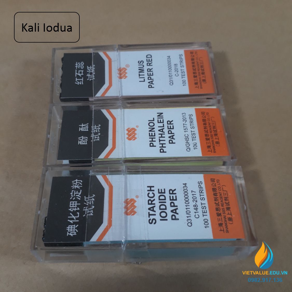 Giấy thử nghiệm tinh bột kali iodua nhận biết các chất oxi hóa của dung dịch