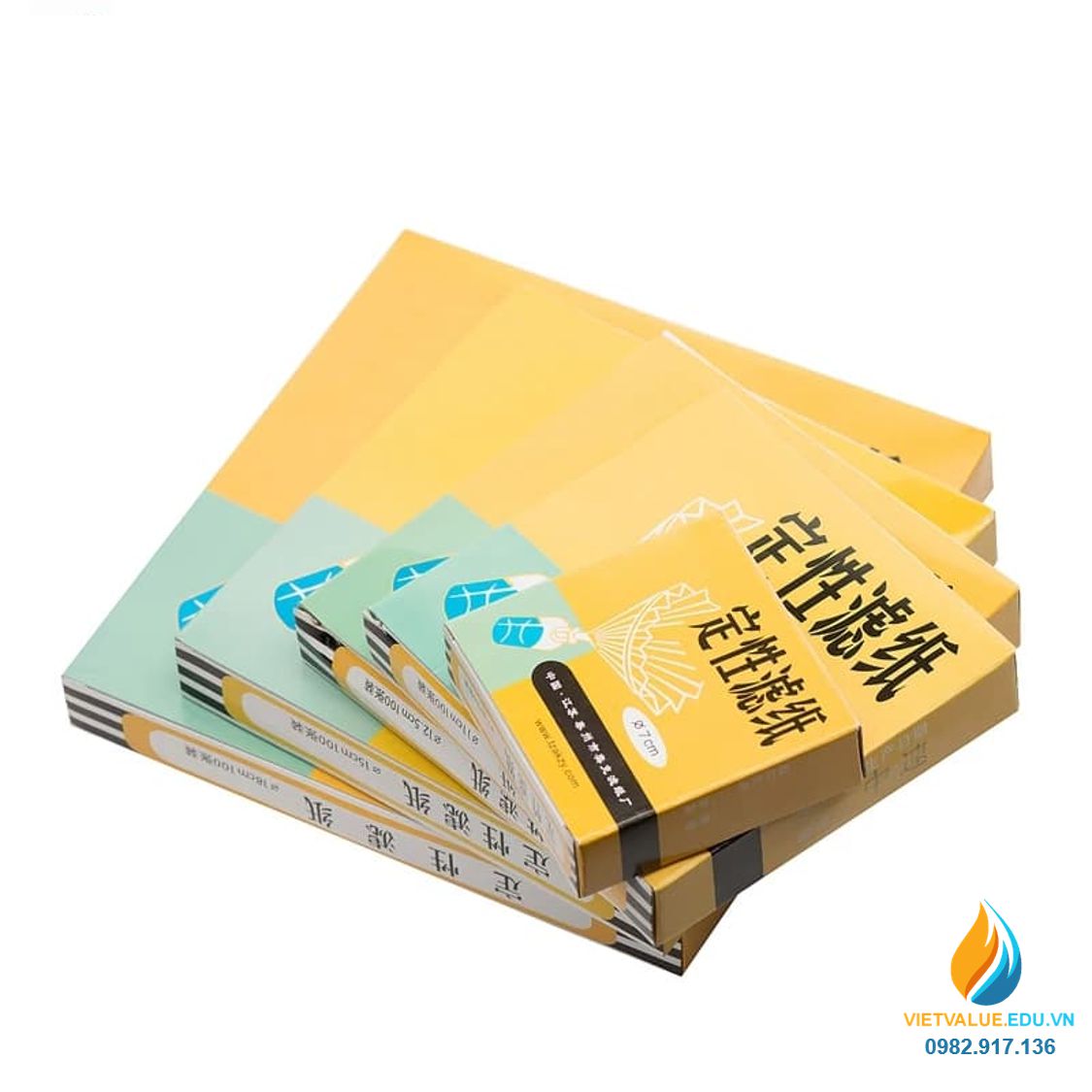 Giấy lọc định tính chất lượng cao, đường kính 11cm, hộp 100 tờ