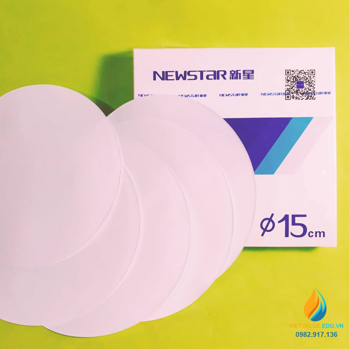 Giấy lọc định tính, lỗ 2.5 micromet đường kính 150mm, hộp 100 tờ