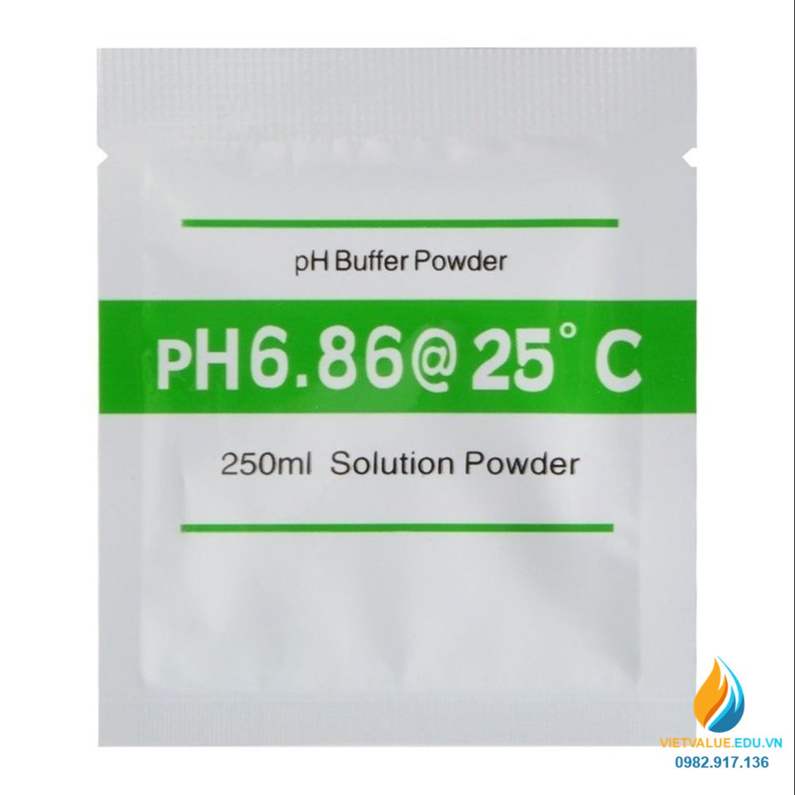 Gói bột hiệu chuẩn PH bút đo PH, 250ml điểm PH 4.01 và 6.86 nhiệt độ 25 độ C