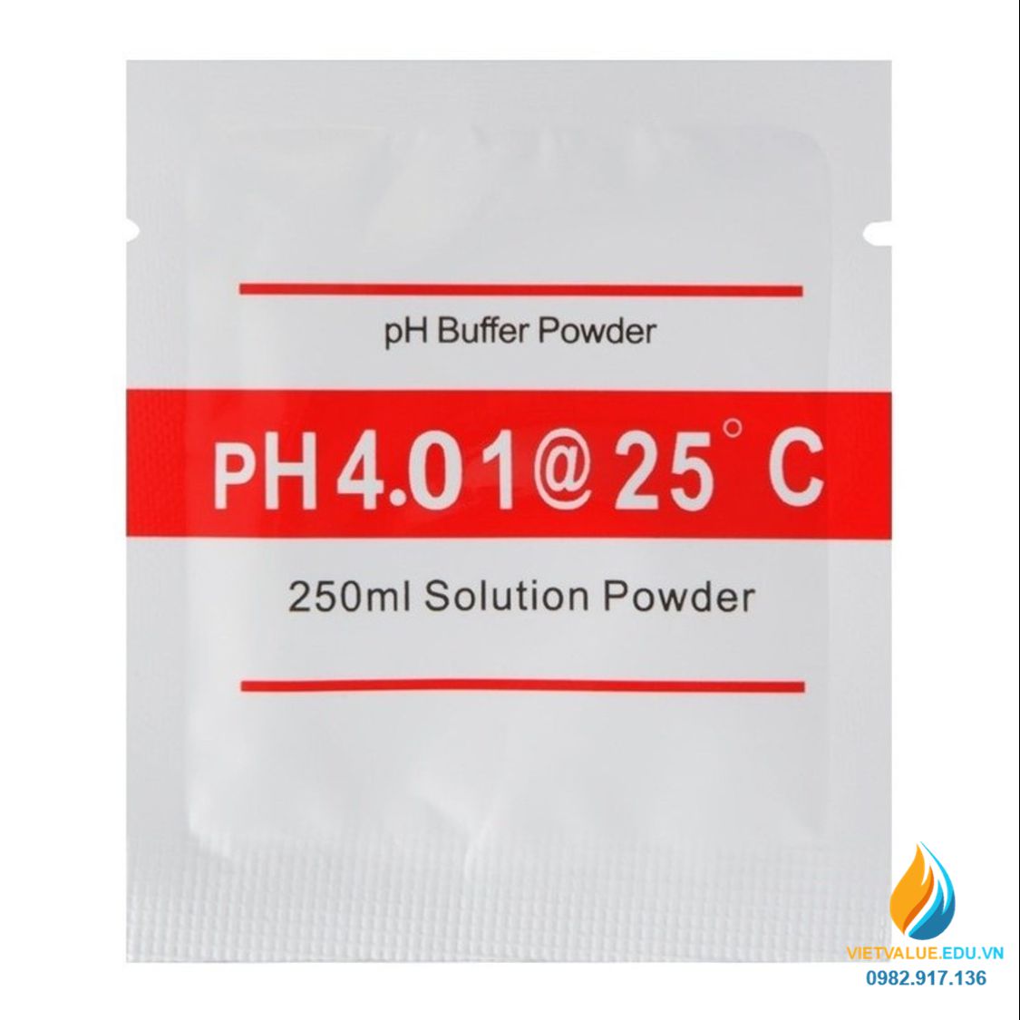 Gói bột hiệu chuẩn PH bút đo PH, 250ml điểm PH 4.01 và 6.86 nhiệt độ 25 độ C