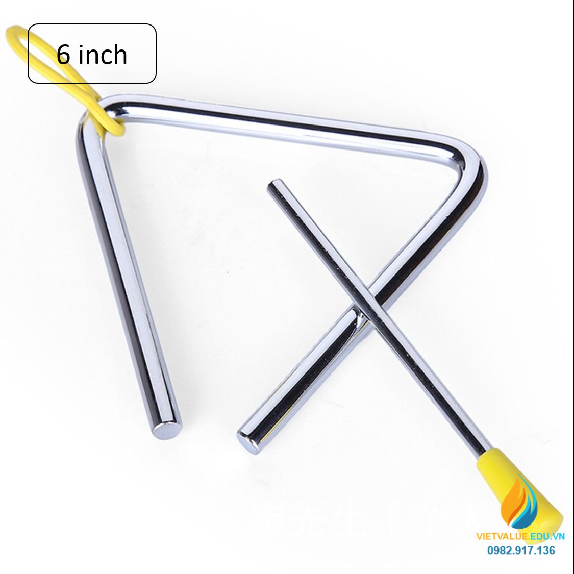 Kẻng tam giác, chất liệu Inox không gỉ, đường kính 1cm, đồ chơi giáo dục tiểu học