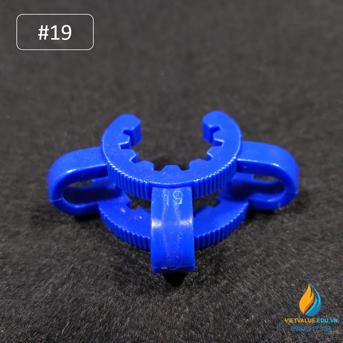 Kẹp nhựa bình cầu số 19, kẹp nhựa khóa cổ bình cầu, miệng số 19